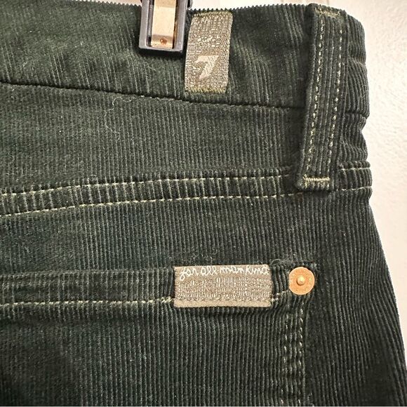 7 FOR ALL MANKIND‎ DARK FOREST GREEN CORDUROY SKINNY PANTS 30 - Picture 12 of 14